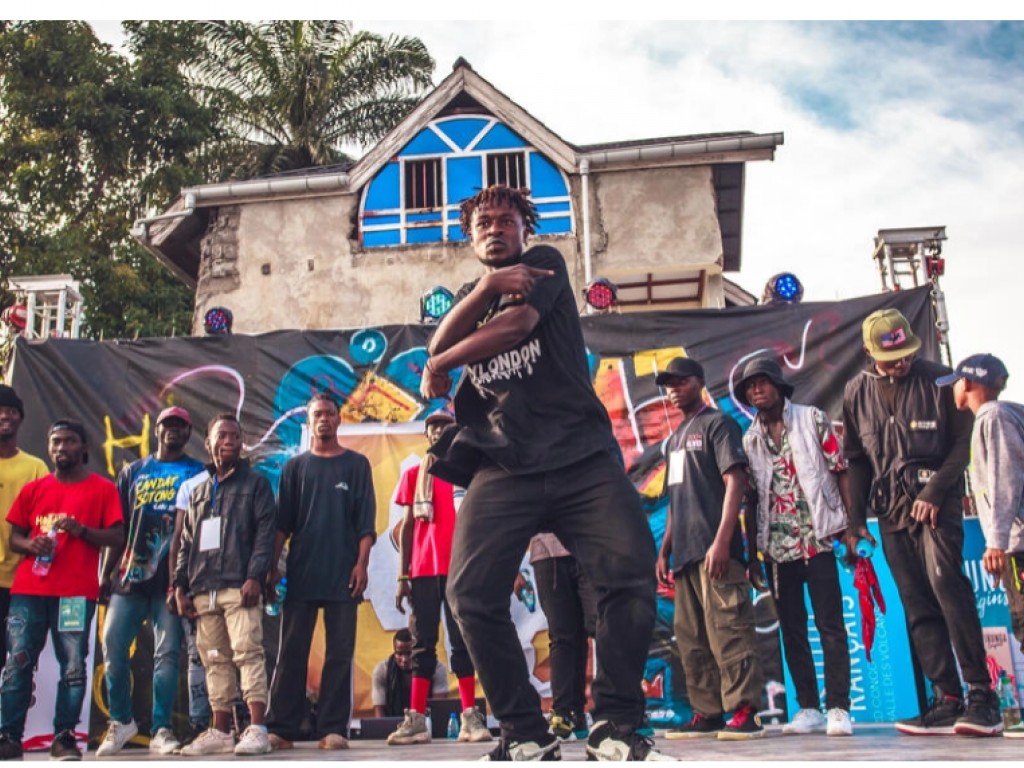 Des danseurs de hip-hop de Goma participent à un battle pendant le Goma Dance Festival 2022. © Goma Dance Festival