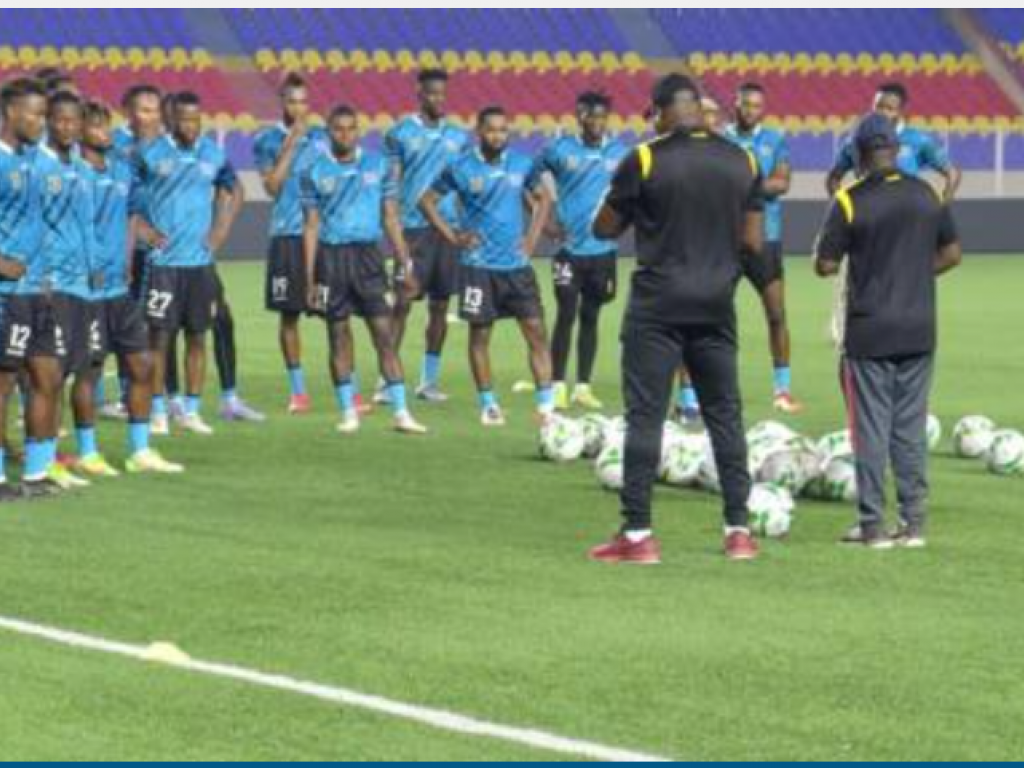 Les Léopards A' lors d'une seance d'entrainement le 22/7/2022 au stade des Martyrs. Photo FECOFA
