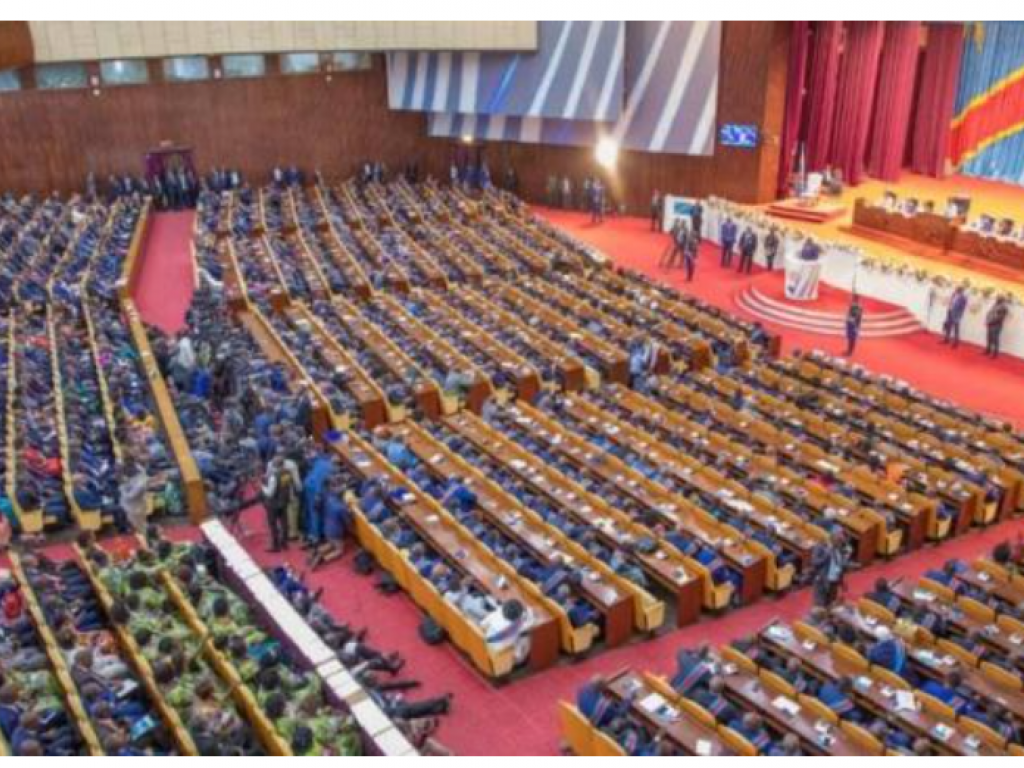 Vue d' une seance de l' Assemblee nationale