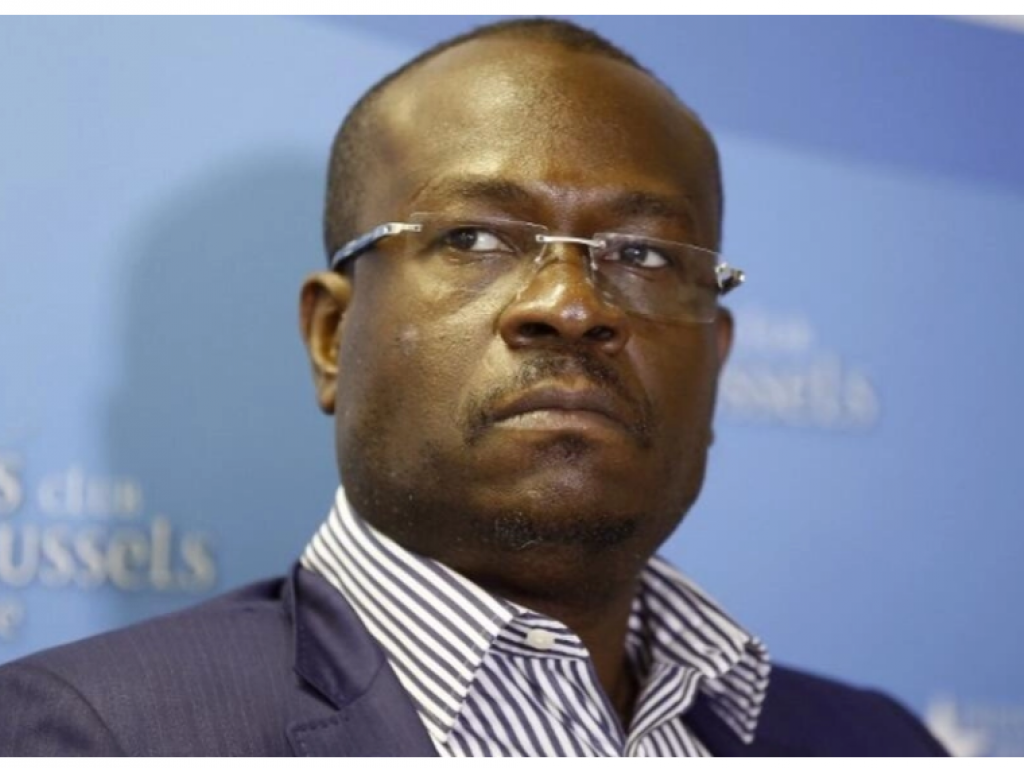 Delly Sesanga, le président du parti d'opposition Envol. NICOLAS MAETERLINCK / BELGA / AFP