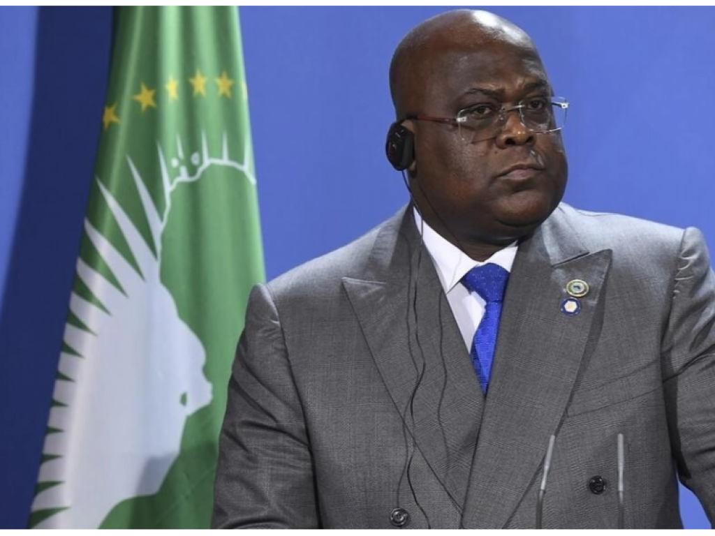 Le président de la République démocratique du Congo, Félix Tshisekedi, lors d'une conférence de presse à Berlin, en Allemagne, le 27 août 2021. AP - Tobias Schwarz