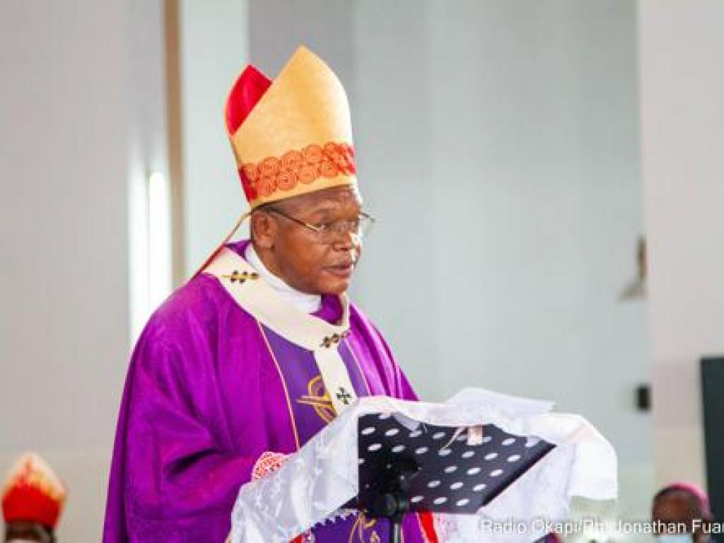 Le Cardinal Fridolin Ambongo, archevêque de Kinshasa. Kinshasa, le 12 janvier 2022. Radio Okapi.Ph/Jonathan Fuanani
