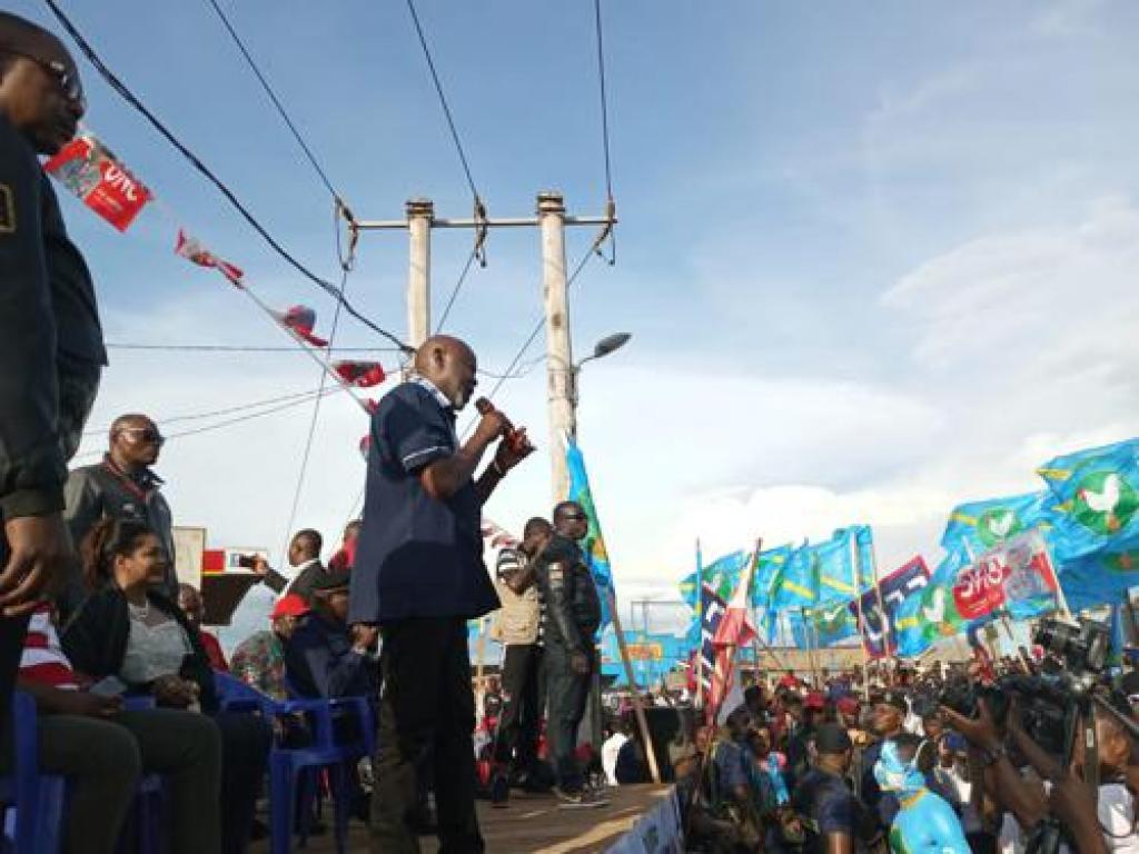 Vital Kamerhe en meeting à Beni le 25/09/2022. Ph Marc Maro Fimbo. Radio Okapi