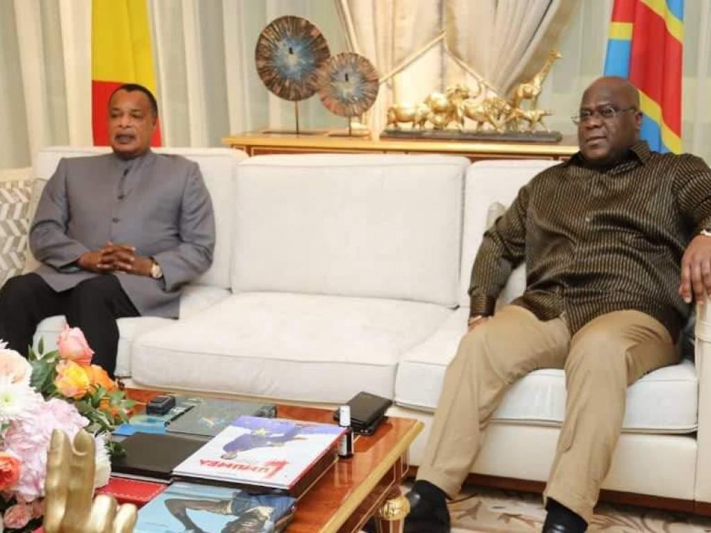 Denis Sassou-Nguesso, en déplacement en RDC le week-end dernier, s'est entrenu avec Félix Tshisekedi