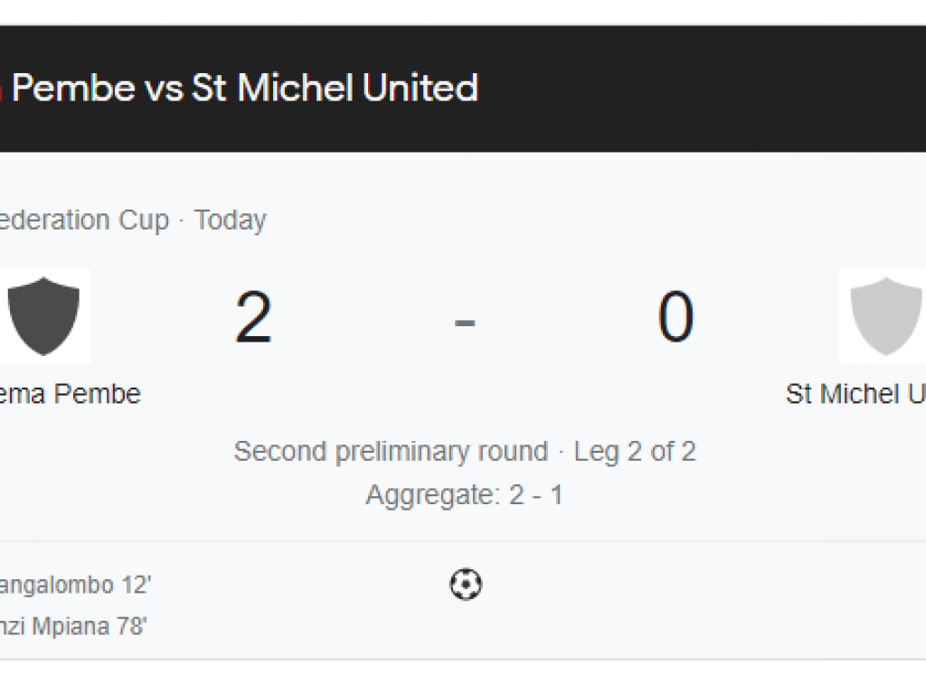 Score final du match DCMP-St Michel