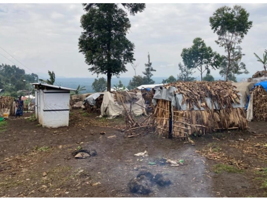 Le camp de déplacés au cœur de Rumangabo, dans le Rutshuru, RDC, le 10 octobre 2022. © Paulina Zidi / RFI