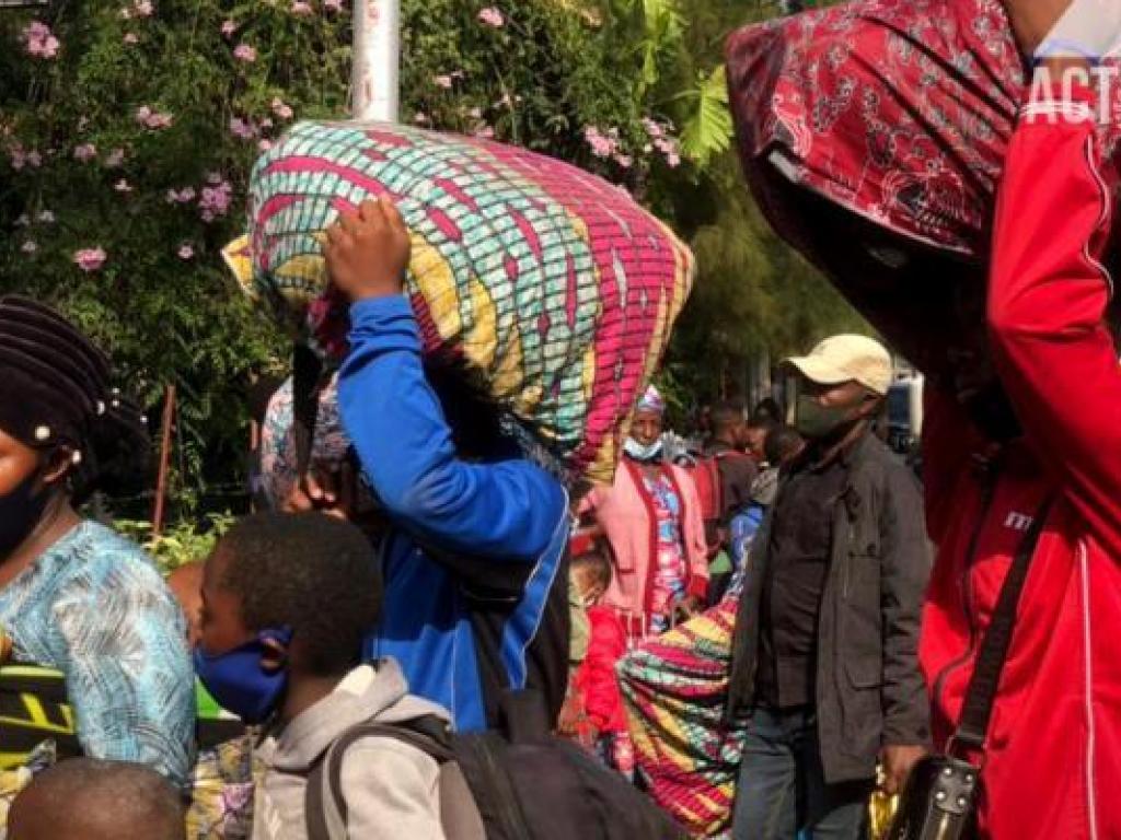 Les déplacés du Nord-Kivu après  les recents affrontements entre les FARDC et le M23