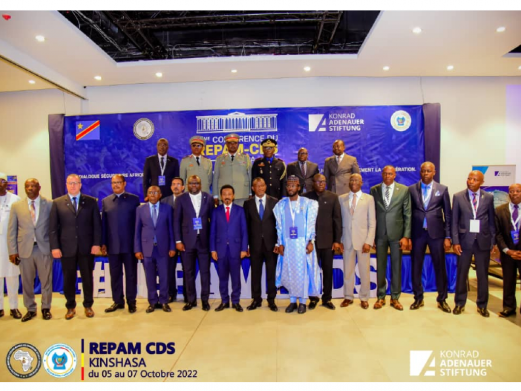 Le président de la l’Assemblée nationale, Christophe Mboso,  à l'ouverture de la 6ème Conférence du Réseau des parlementaires africains membres des Commissions Défense et sécurité (REPAM – CDS).