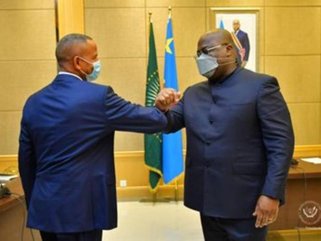 Echange entre Félix Tshisekedi et Moise Katumbi le 7/11/2020. Photo Président RDC