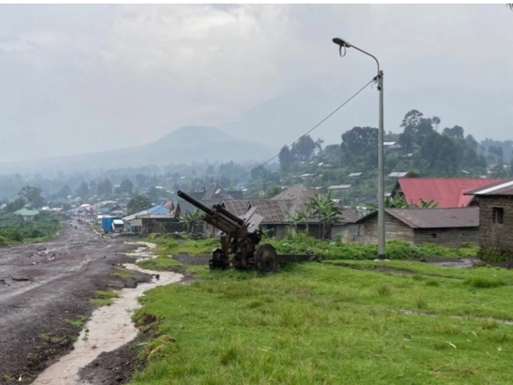La RN2, principale route qui relie Goma à Rutshuru et à la frontière ougandaise, dans l'est de la RDC, Nord-Kivu. © RFI/Paulina Zidi