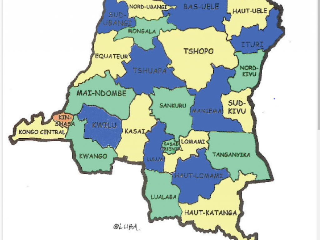 La RDC et ses 26 provinces