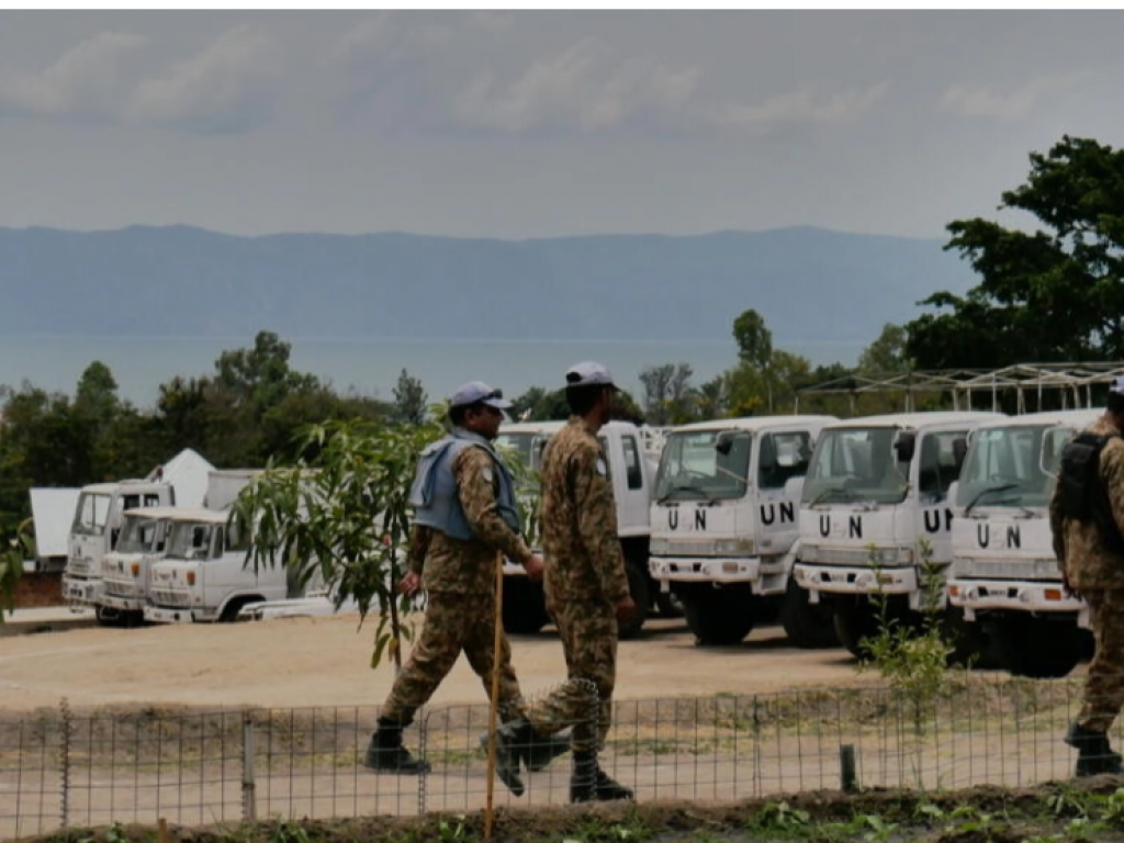 À Baraka, les casques bleus pakistanais sont postés dans le territoire de Fizi pour protéger les civils des attaques et conflits communautaires. © Coralie Pierret / RFI