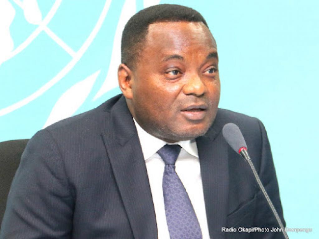 Didier Mumengi, politicien congolais lors du lancement de la campagne de sensibilisation sur la résolution 2348 du Conseil de sécurité de l’ONU et sur l’accord de la Saint-Sylvestre le 04/05/2017. Radio Okapi/Ph. John Bompengo