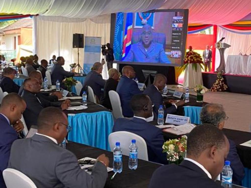 Allocution du Président Félix Tshisekedi à l'ouverture de la 3e phase du processus de paix de Nairobi au Kenya, lundi 28 novembre 2022. Radio Okapi/Ph. Martial Papy Mukeba