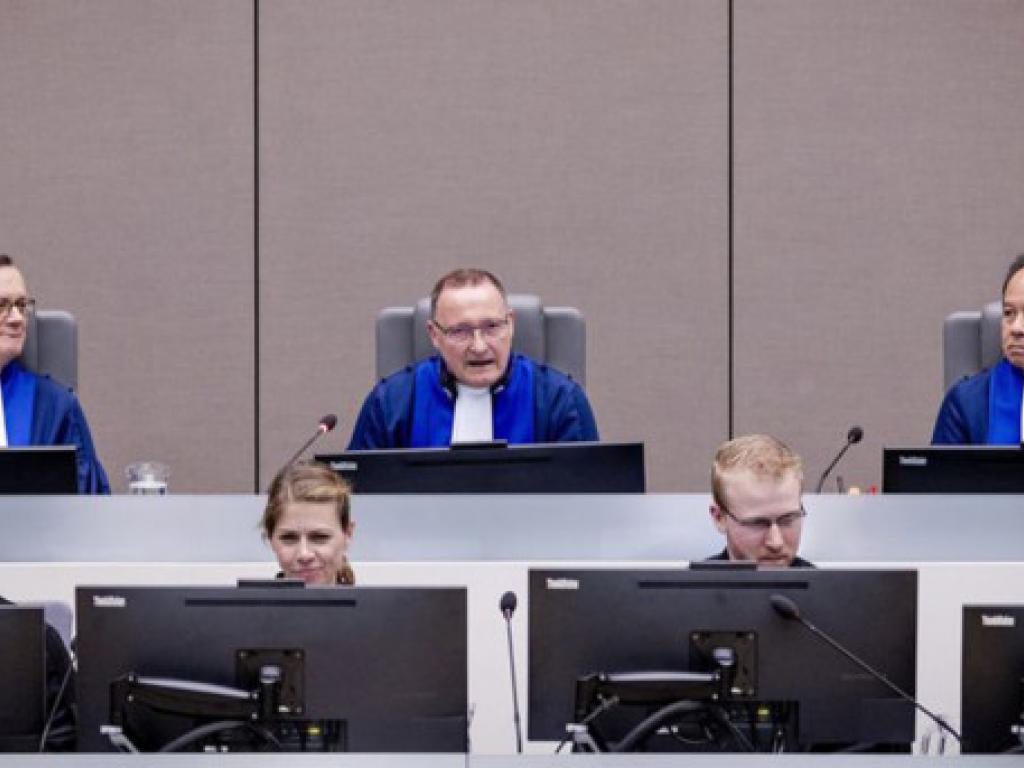 Les juges de la CPI au procès de Thomas Lubanga, ancien chef de guerre en RDC