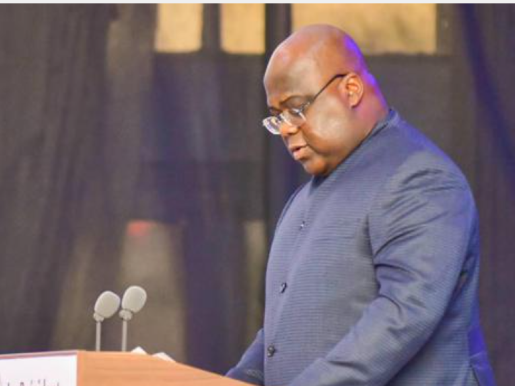 Le Président de la République, Felix Tshisekedi au forum économique Makutano à Mbuji-Mayi, le 27 octobre 2022. Photo presidence de la République