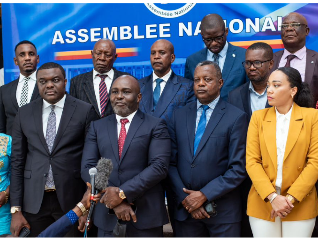 Des élus de Kinshasa a l'issue de l'audience avec président de l’Assemblée nationale, Christophe Mboso