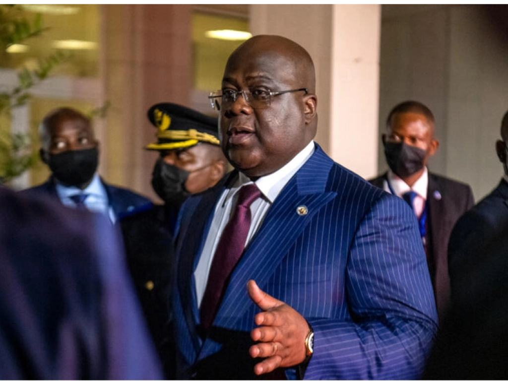 Le président de la RDC Félix Tshisekedi a déjà annoncé qu'il serait candidat à sa réélection. Ici, à Kinshasa le 20 février 2022. (photo d'illustration) © Arsène Mpiana / AFP