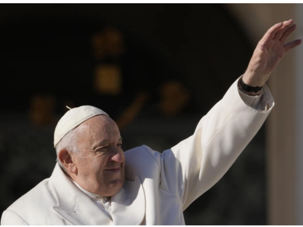 Le pape François, ici lors de sa messe hebdomadaire sur la place Saint Pierre, au Vatican, le 30 novembre 2022. © Andrew Medichini / AP