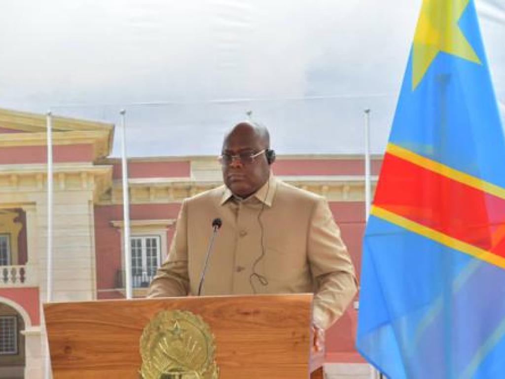 Le Président Félix Tshisekedi lors de la tripartite de Luanda en Angola sur la question sécuritaire qui prévaut à l'est de la RDC. Le 06 juillet 2022. Ph. Angop