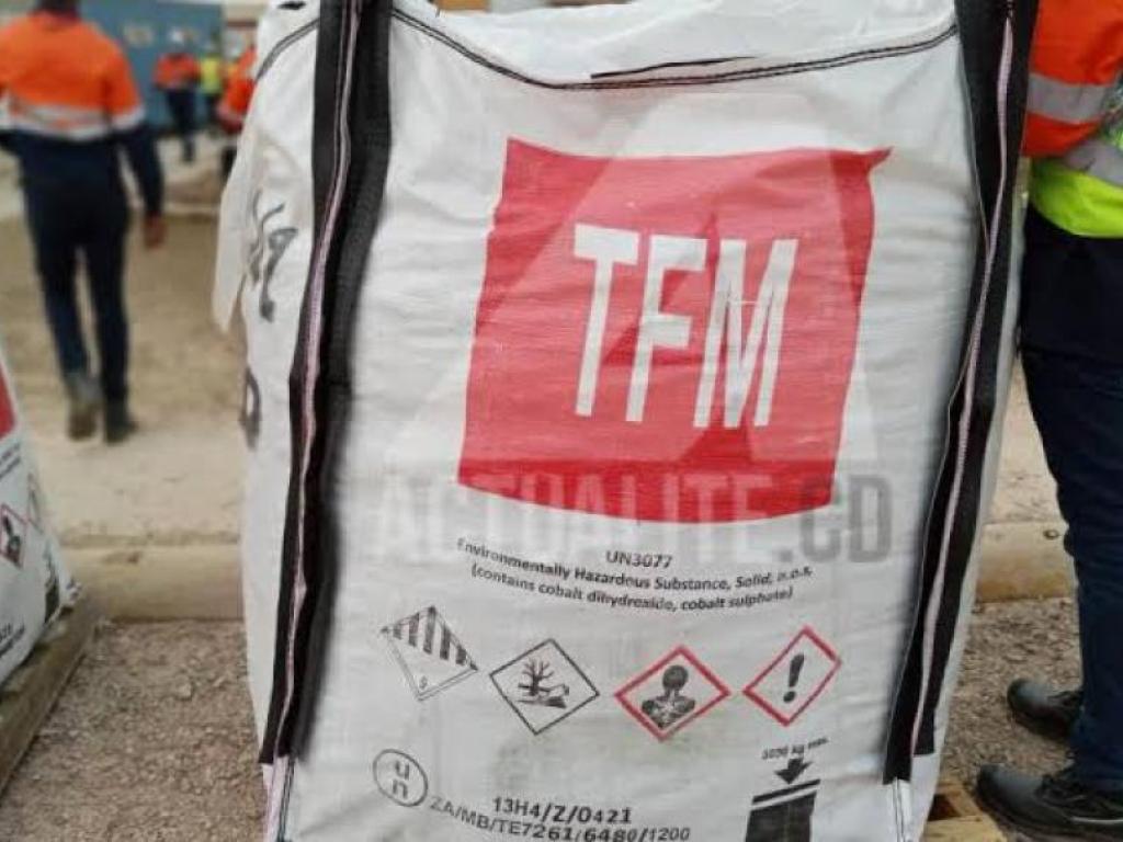 Sac de cobalt produit par Tenke Fungurume Mining.