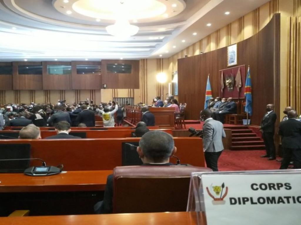 Une vue d' une pleniere du senat congolais 