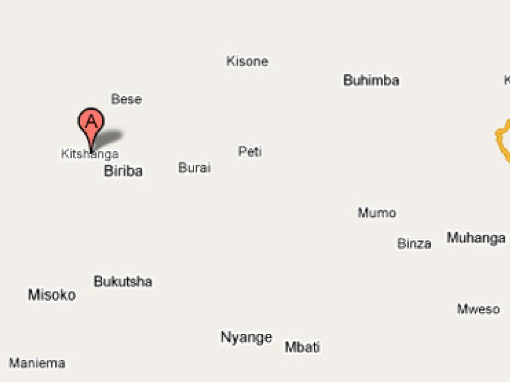 Carte de Kisthanga à Masisi au Nord Kivu