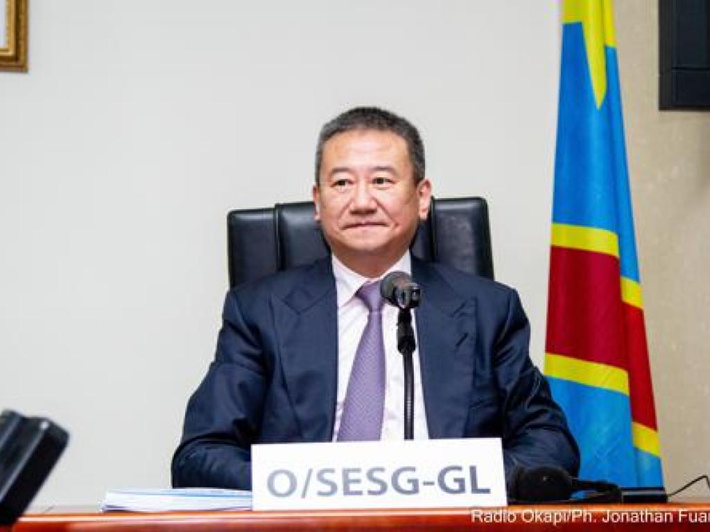 Huang Xia, envoyé spécial du Secrétaire général des Nations Unies pour les grands Lacs lors de la réunion d'évaluation de l'accord cadre d' Addis-Abeba par les ministres des affaires étrangères des pays signataires à Kinshasa, le 22 février 2022. Radio Okapi.Ph/Jonathan Fuanani