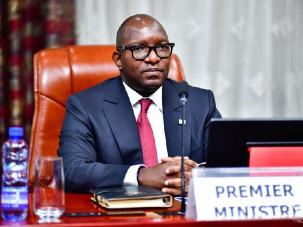 Le Premier ministre Sama Lukonde le 11/07/2022 lors de la 2e réunion d'évaluation de l'état de la mise en oeuvre des réformes et assignations ministérielles en matière de climat des affaires en RDC. Présidence RDC