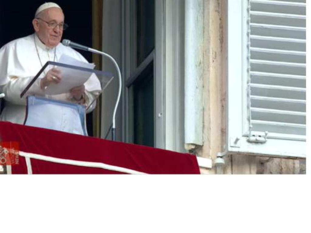 Le Pape François présidant la prière de l’angélus le 29/01/2023. Photo issue de la capture d’écran. Droits tiers