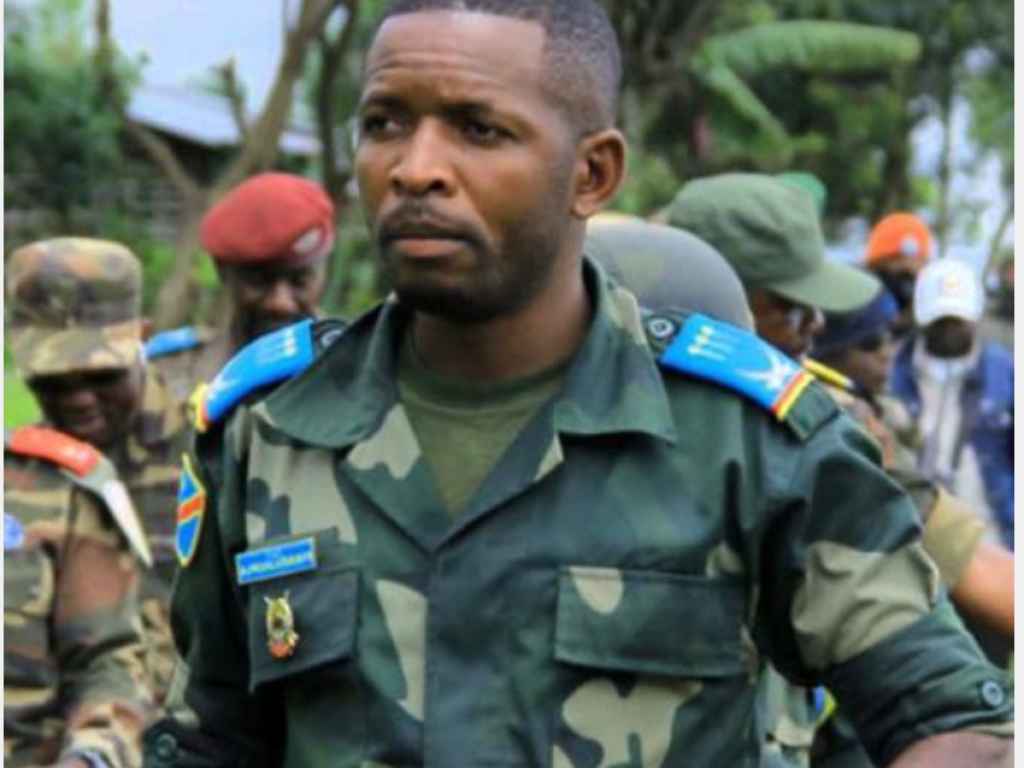 Le capitaine Antony Mwalushayi, porte-parole de l’opération Sokola 1 Grand Nord. Ph Andé Kitenge. Radio Okapi