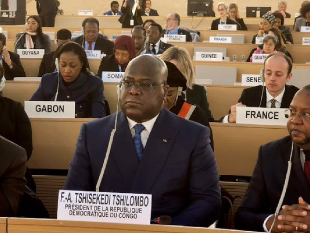 Félix Tshisekedi au Conseil des droits de l'homme à Genève