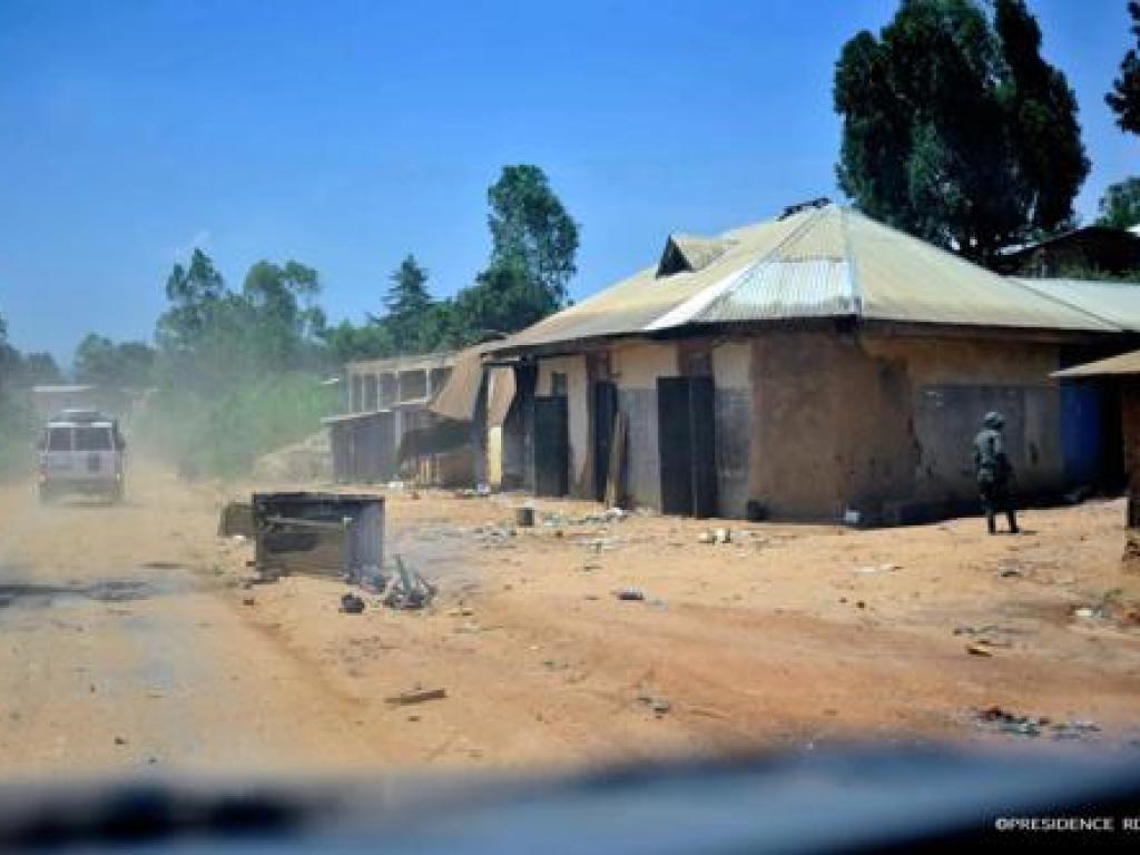 Un village du territoire de Djugu le 1er juillet 2019. Photo Présidence RDC.