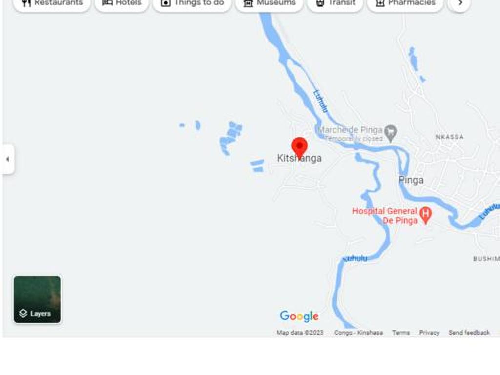 La cité de Kitshanga, dans le Masisi (Nord-Kivu). Capture d'écran Google map