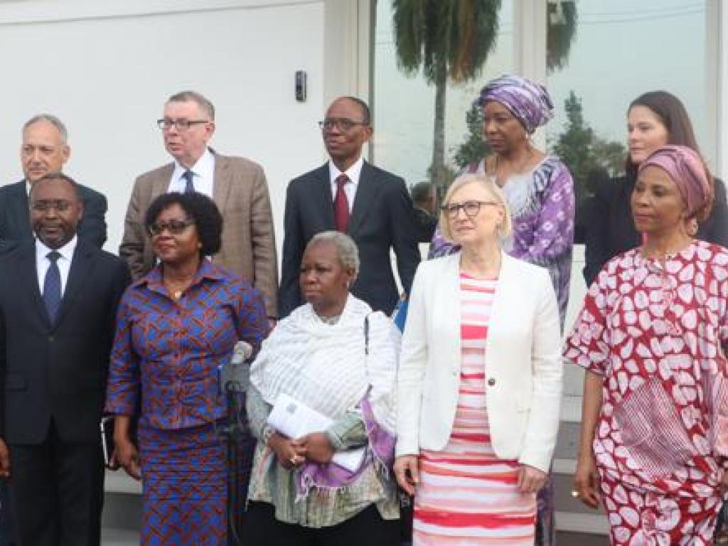 La délégation de l'ONU à la sortie de l'audience lui accordée le 9 février 2023 par le Premier ministre à Kinshasa. MONUSCO.Ph/Myriam Asmani