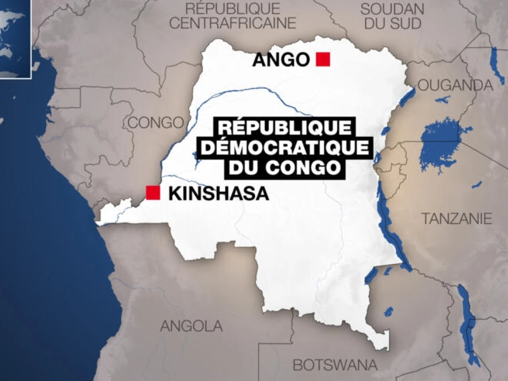 Localisation d'Ango, dans le Bas-Uélé, en République démocratique du Congo. © RFI