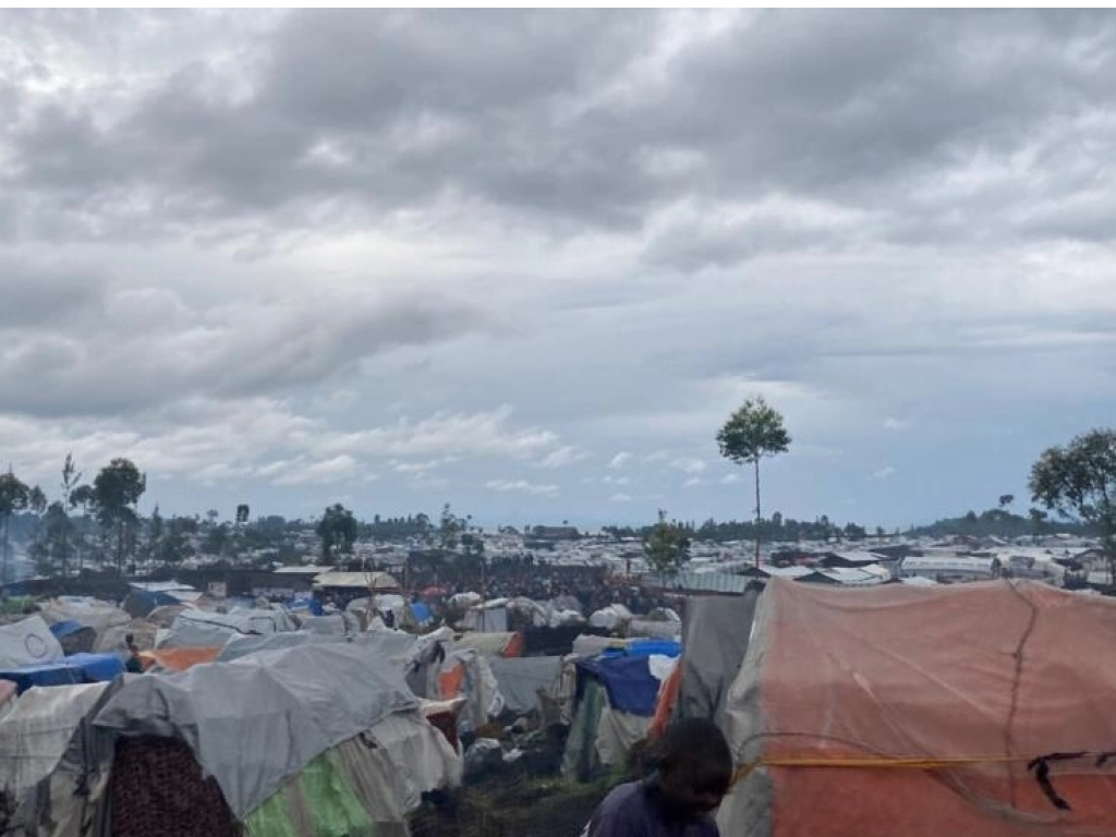 Le camp de Bulengo près de Goma au Nord-Kivu abrite plus de 100 000 personnes. © Paulina Zidi / RFI