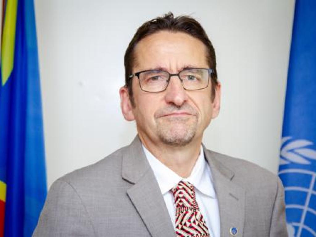 Bruno Lemarquis, représentant spécial adjoint du Secrétaire général de l’ONU en RDC, coordonnateur des Affaires humanitaires et coordonnateur de développement Radio Okapi.Ph/Jonathan Fuanani