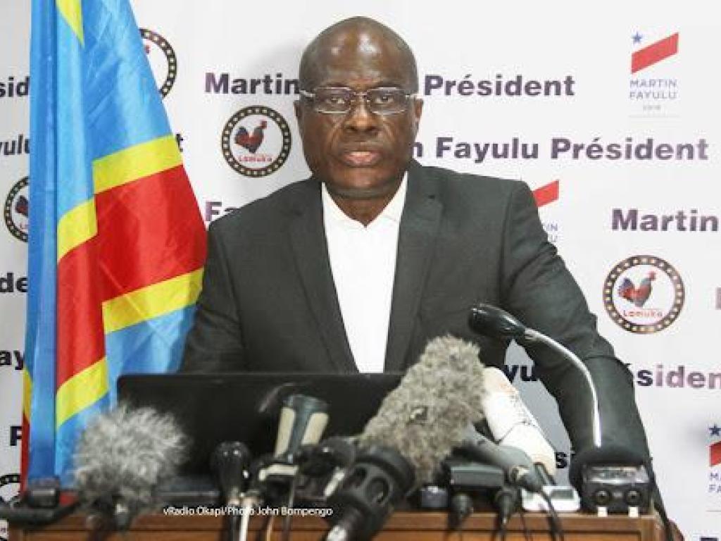Martin Fayulu, président du parti politique Ecidé. Photo Radio Okapi   