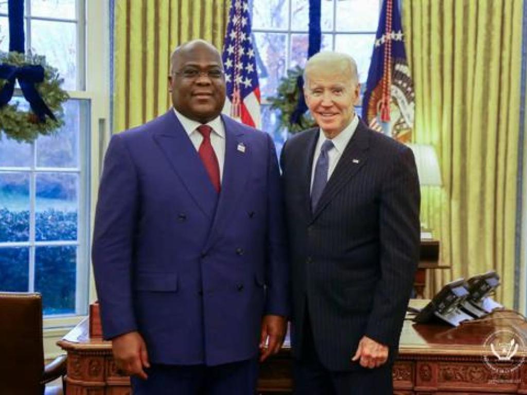 Rencontre bilatérale, Felix Tshisekedi et Joe Biden à la maison blanche, mercredi 14 décembre 2022. Photo presidence de la République