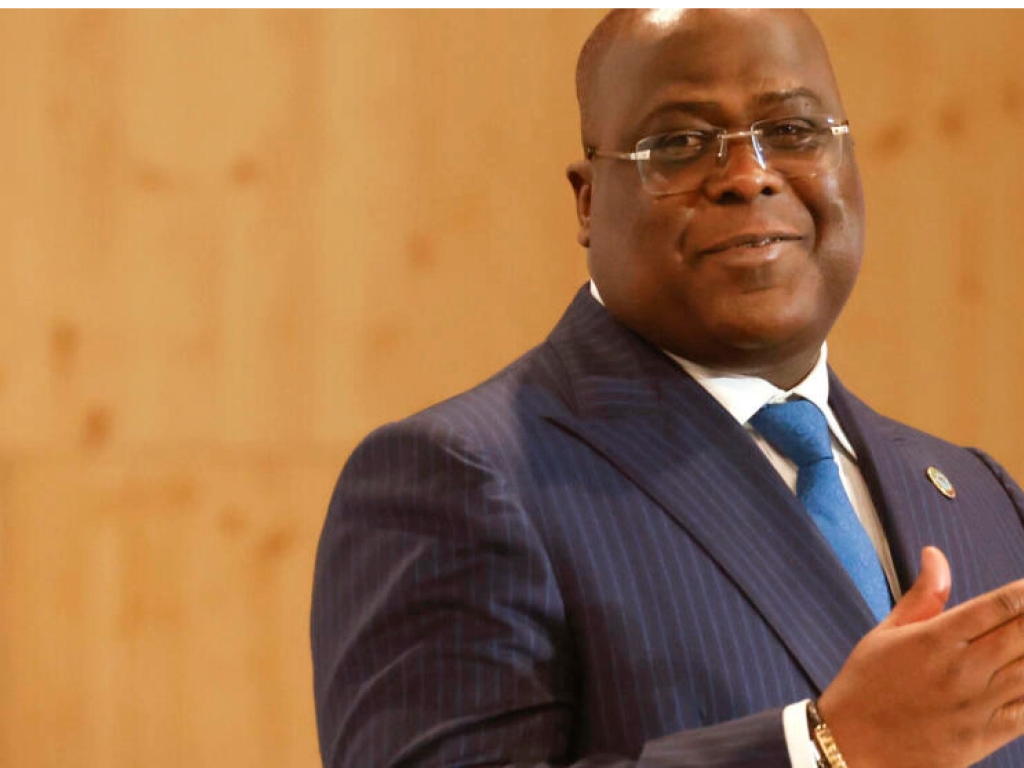Le président congolais à Félix Tshisekedi, le 18 mai 2021. AP - Ludovic Marin