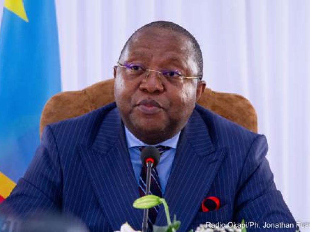 Le ministre des Droits Humains, Albert Fabrice Puela. Kinshasa, le 12 décembre 2022. Radio Okapi/Ph. Jonathan Fuanani