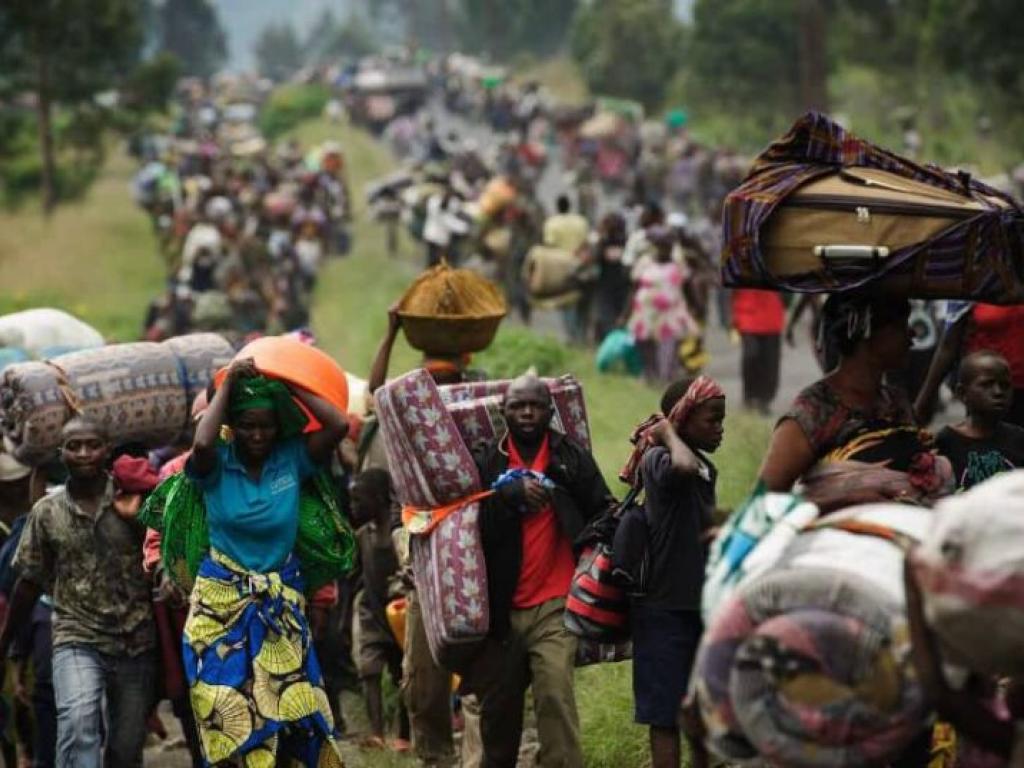 Des personnes déplacées dans un camp de déplacés près de Goma. @Photo Droits tiers. publié le 21 juin 2023 à 20:31:53