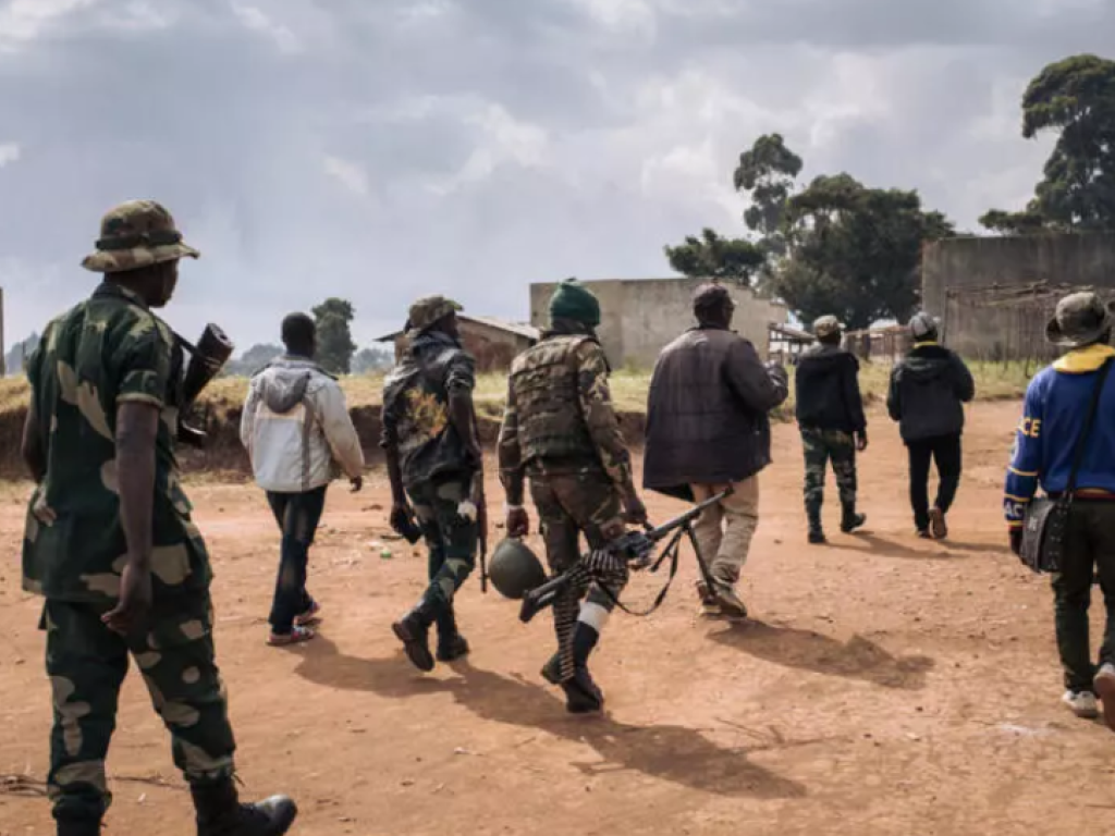 Des chefs de groupes armés, en Ituri, le 13 janvier 2022 (illustration). © ALEXIS HUGUET / AFP