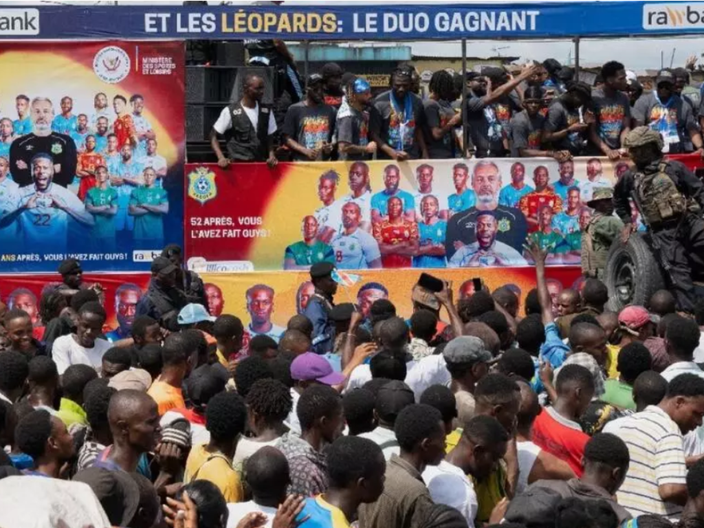 Les joueurs de la RDC accueillis en héros à Kinshasa, le 5 avril 2026, après leur qualification pour la Coupe du monde de football en Amérique. REUTERS - Arsene Mpiana